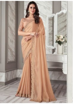 Ivory Silk Designer Saree